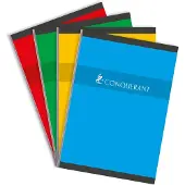 Conquerant 100102385 schrijfblok & schrift A4 192 vel Rood, Groen, Geel, Blauw