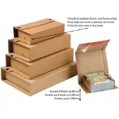 Colompac Verzenddozen, golfkarton, bruin, B 510 x D 330 x H 85 mm, met zelfklevende sluitstrip, 20 stuks