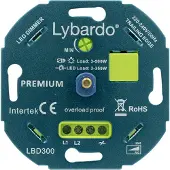Lybardo - LED Dimmer - 3-350W - Elektronische Zekering - Universeel - Inbouw