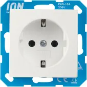 ION Industries E1 contactdoos inbouw - 1-voudig - randaarde - 71 x 71 x 32 mm - actief wit
