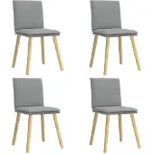 vidaXL Eetkamerstoelen 4 st stof lichtgrijs