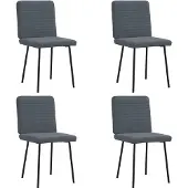 vidaXL Eetkamerstoelen 4 st fluweel donkergrijs