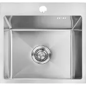 REA Stalen Spoelbak Leo 40 Brush Nickel zonder keukenkraan