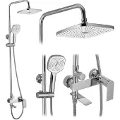 REA My1902-78C Storm Regendouche Chroom 136 Cm