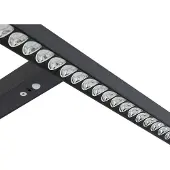 Arcchio LED kantoor vloerlamp Jolinda, T-vorm, zwart, 4.000 K dimbaar, zwart, Werkkamer / Kantoor, Aluminium, Modern