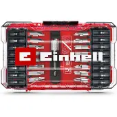 Einhell 118903 Bitset 33-delig Spanner, Tamper Torx, Tri-Wing, PH, PZ, Torque, Plat Snelle wisselhouder, Hold-functie