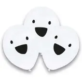Amscan - LED Ballonnen Halloween Ghost 4 stuks - Halloween - Halloween Decoratie - Halloween Versiering - Halloween Ballonnen