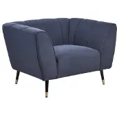 Beliani ORSTA - Fauteuil - Donkerblauw - Polyester