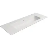 Sapho Wastafel zonder kraan gat keramiek sapho pura 122x46 cm mat wit