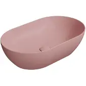Sapho Keramische opbouw waskom sapho pura 60x37 mat roze