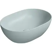 GSI Pura Keramische opbouwwastafel 50x35cm, mat ghiaccio