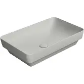 GSI Pura Keramische opbouwwastafel 60x38cm, mat cenere