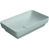 GSI Pura Keramische opbouwwastafel 60x38cm, mat ghiaccio