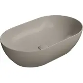 GSI Pura Keramische opbouwwastafel 60x37cm, mat tortora