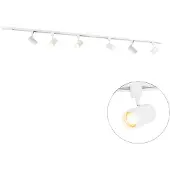 QAZQA Modern railsysteem met 6 witte spots 1-fase 200cm - Iconic Jeana