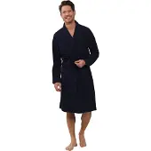 Pastunette Marineblauwe badstof heren badjas | Maat S