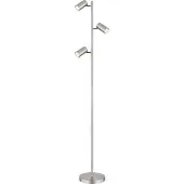 Globo Lighting Vloerlamp 3-lichts Robby nikkel
