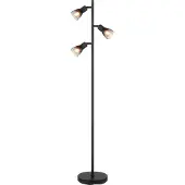 Globo Zwarte Vloerlamp Satella 3 Lichts
