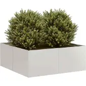 vidaXL Plantenbak 80x80x30 cm roestvrij staal