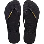 Havaianas Logo metallic Teenslippers | Maat 35/36 Dames Zwart