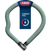 ABUS Fietsslot Kettingslot - Goose Lock 4204K - Security level 6 - lichtgroen - 110 cm - Geschikt voor elektrische fietsen en stadsfietsen