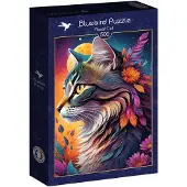 Blue Bird Floral Cat Puzzel 500 stukjes