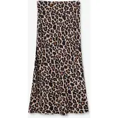 Sissy-Boy Bruine satijnen rok met leopard print | Maat: S