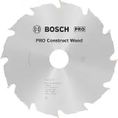 Bosch Construct Wood 2608640632 Hardmetaal-cirkelzaagblad 180 x 30 x 2.6 mm Aantal tanden: 12 1 stuk(s)