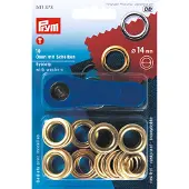 Prym Zeilringen 14 mm - 10 stuks - messing - voor tenten en zeildoek