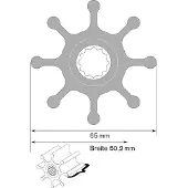 Johnson Pump Impeller For Pumps 10242773 65 Mm Goud