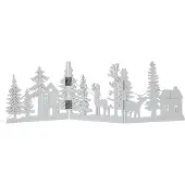 Star Trading Verlichte kerstdecoratie 'Fauna' van hout, opvouwbaar kerstsilhouet, op batterijen, wit, B 40 cm