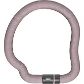 ABUS Kettingslot Goose Lock – flexibel, geruisloos fietsslot van gehard staal – 6 mm dik – 110 cm lang – met sleutel – lichtroze