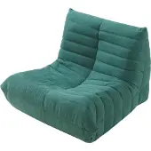 En.casa Relaxstoel Kodsø lounge fauteuil 75x90x100 cm microvezel groen []