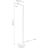 Fantasia 4014548 TABOO 1L GU10 (excl) Zwart + Geborsteld brons, vloerlamp