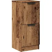 vidaXL Dressoir 30x30x70 cm bewerkt hout oud houtkleurig