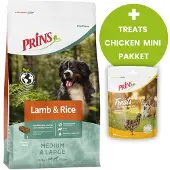 Prins ProCare Lamb & Rice 20kg - Hondenvoer - Treats Chicken Mini Pakket