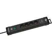 Brennenstuhl Stekkerdoos Premium-line 4-voudig Met Usb (type A) Zwart 1,8 Meter