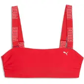 Puma bandeau-bikinitop voor Dames, Rood, Maat L