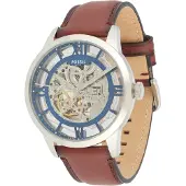Fossil Analoog horloge 'Townsman' enziaan / bruin / zilver