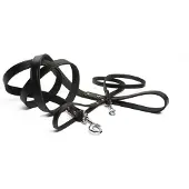 Beeztees leren hondenriem geniet zwart 100 x 16 mm