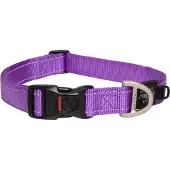 Rogz Lumberjack Halsband - Paars - 25 mm x 43-73 cm