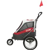 Innopet hondenbuggy Sporty Dog Trailer DeLuxe Rood/Lichtgrijs (tevens hondenfietskar).