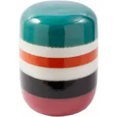 Pols Potten Bijzettafel Striped Pill Dark Green