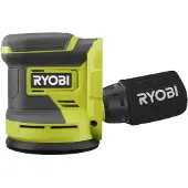 Ryobi - 18V ONE+ excentrische schuurmachine - 2,4 mm oscillatie - schijfdiam. 125 mm - 22.000 osc/min - Geleverd met 3 schuurmiddelen - RROS18-0