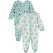 MINOTI Rompertje/body beige / mintgroen / zwart