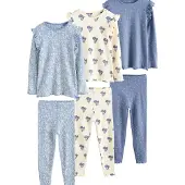 Next Nachtkledij crème / blauw / zwart