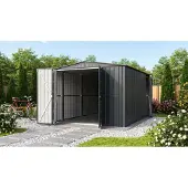 Pergart Metalen Tuinhuis Parker Mgr - Antraciet - 308x465cm - Dubbele Deur