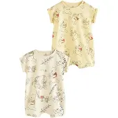 Next Rompertje/body 'Winnie The Pooh' pasteelgeel / lichtgeel / kreeft / zwart