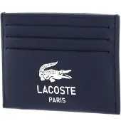 Lacoste Leren Kaarthouder Credit Card Holder Paris Marine Donkerblauw