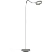 Knapstein LED-vloerlamp Tessa-Flex, dimbaar, alu / grijs / zink, Woon-/ Eetkamer, Aluminium, LED vloerlamp